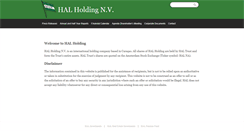 Desktop Screenshot of halholding.com